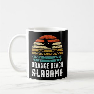 Taza De Café Vintage Naranja Beach Alabama Family Vacation Souv