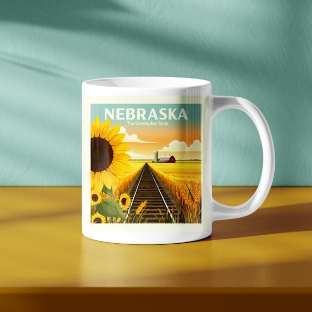 Taza De Café Vintage Nebraska (Subido por el creador)