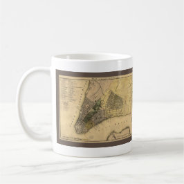 Taza De Café Vintage New York City Plan, 1789, restaurado
