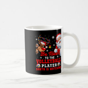 Taza De Café Vintage Nice Para El Jugador De Voleibol Santa Es 