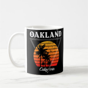 Taza De Café Vintage Oakland California Palm Trees CA Retro