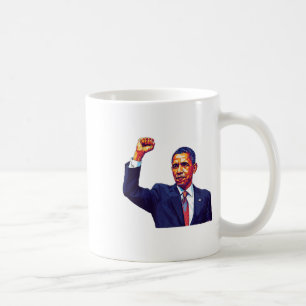 Taza De Café Vintage Obama 2028: Patriota de la manifestación d