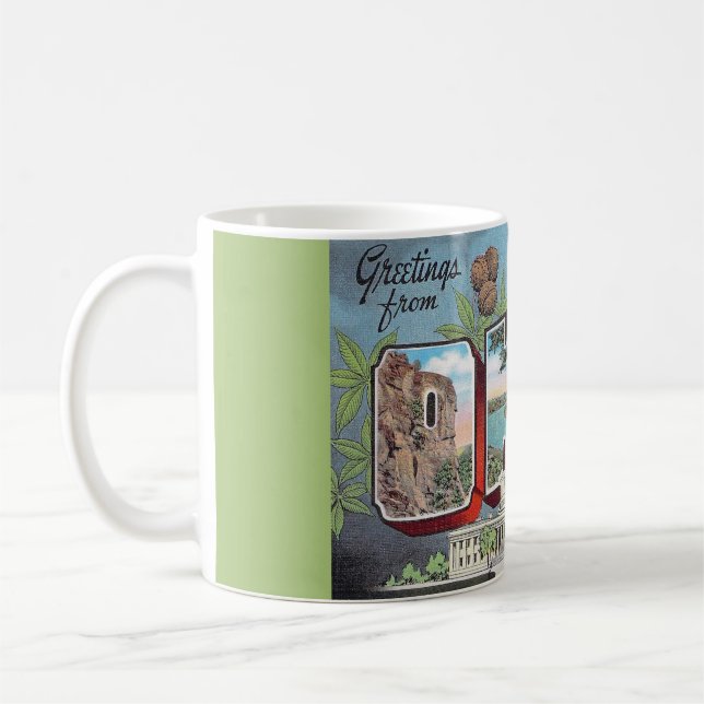 Taza De Café Vintage Ohio Postcard Mug (Izquierda)