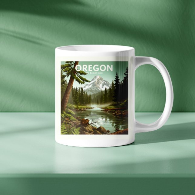 Taza De Café Vintage Oregon (Subido por el creador)