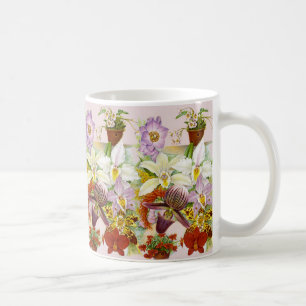 Taza De Café Vintage/orquídeas antiguas café o taza del té