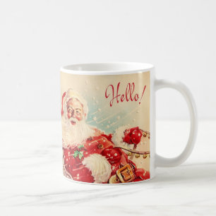 Taza De Café Vintage Papá Noel