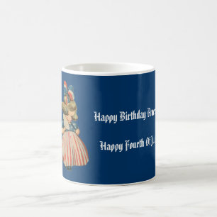 Taza De Café Vintage Patriotic Cutie