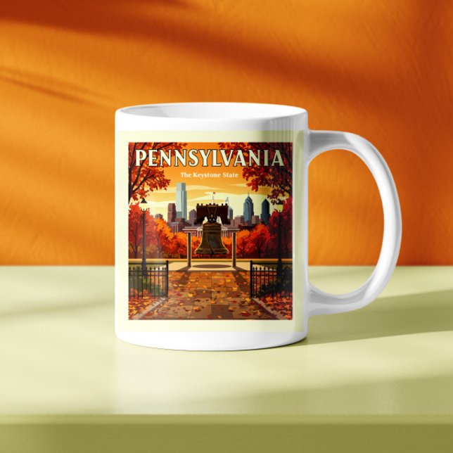 Taza De Café Vintage Pennsylvania (Subido por el creador)