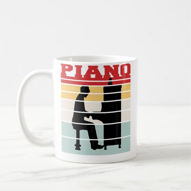 Taza De Café Vintage Piano Team (Izquierda)