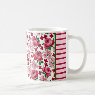 Taza De Café Vintage Pink Roses Mug