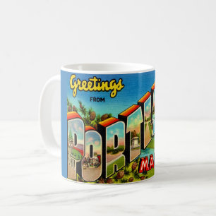 Taza De Café Vintage Portland Maine Mug