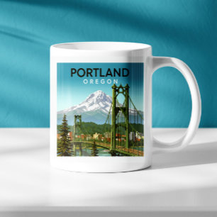 Taza De Café Vintage Portland Oregón