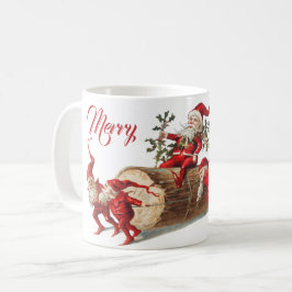 Taza De Café Vintage Red Navidades Elves Holidays Fiesta