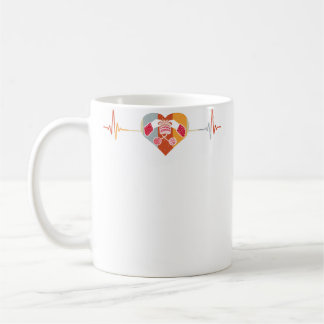 Taza De Café Vintage Retro Acorazado Ritmo Cardíaco Ganchillo T