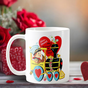 Taza De Café Vintage Retro Choo Choose Me El día de San Valentí