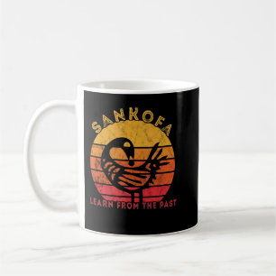 Taza De Café Vintage retro de Sankofa aprende del pasado africa