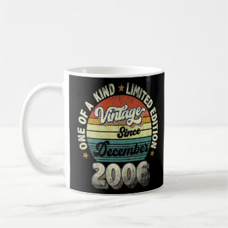 Taza De Café Vintage retro desde diciembre de 2006 16º cumpleañ