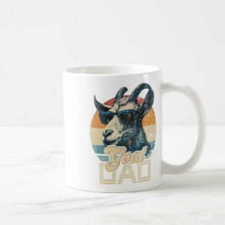 Taza De Café Vintage Retro Goat Dad Mejor Goat Daddy Funny Fath