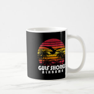 Taza De Café Vintage Retro Gulf Shores Al Alabama Sunset Distre
