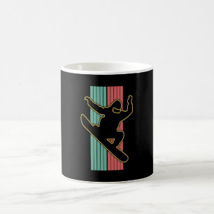 Taza De Café Vintage Retro Snowboarding