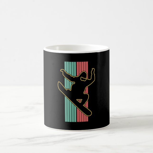Taza De Café Vintage Retro Snowboarding (Centro)