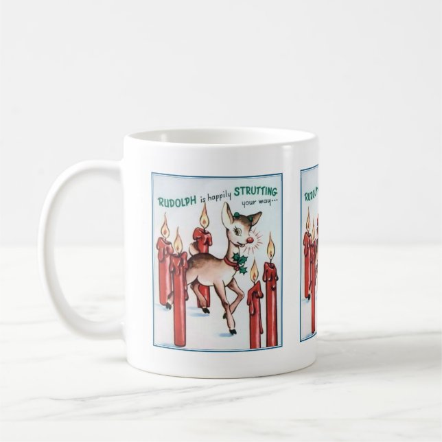 Taza De Café Vintage Rudolph Strutting Mug (Izquierda)