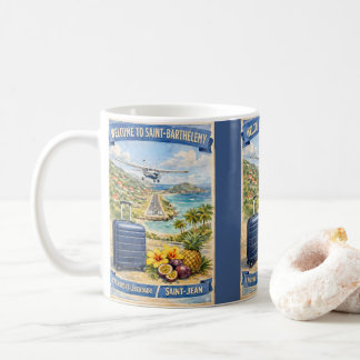 Taza De Café Vintage Saint-Barthélemy Airport /