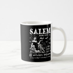Taza De Café Vintage Salem Witch Leading Books Halloween Spooky