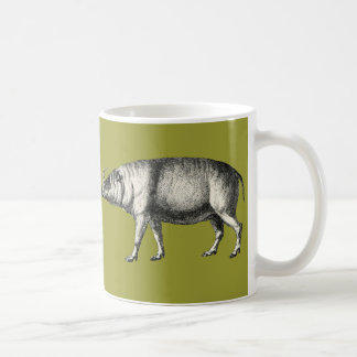 Taza De Café Vintage salvaje de Warthog del cerdo del verraco