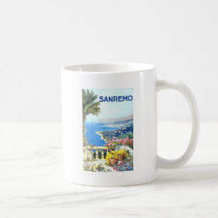 Taza De Café Vintage San Remo Italia Europa Viaje