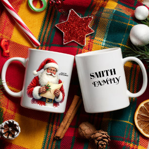 Taza De Café Vintage Santa Claus, Merry Christmas Retro Holiday