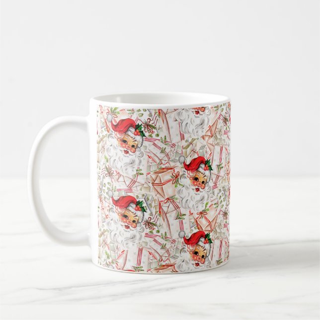 Taza De Café Vintage Santa Coffee Mug (Izquierda)
