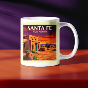 Taza De Café Vintage Santa Fe Nuevo México