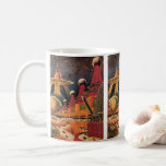 Taza De Café Vintage Science Ficción Futurista City Volador Aut<br><div class="desc">Imagen de ficción de ilustracion de viajes y transporte con historietas clásicas retro de ciencia ficción en un entorno urbano con una ciudad del futuro. Los edificios arquitectónicos tienen forma de conos y los vehículos vuelan en el cielo como pájaros mientras las multitudes se mueven a través de la metrópolis....</div>