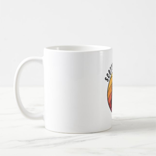 Taza De Café Vintage Scottish Terrier Sunse (Izquierda)