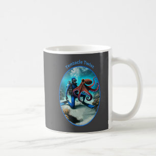 Taza De Café Vintage SCUBA Diver Danzando con un gran URM de pu