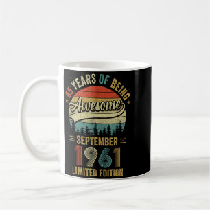Taza De Café Vintage septiembre 1961 65 años 65 cumpleaños