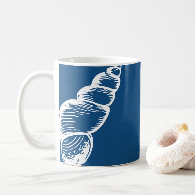 Taza De Café Vintage Spiral Sea Shell Mug (Con donut)