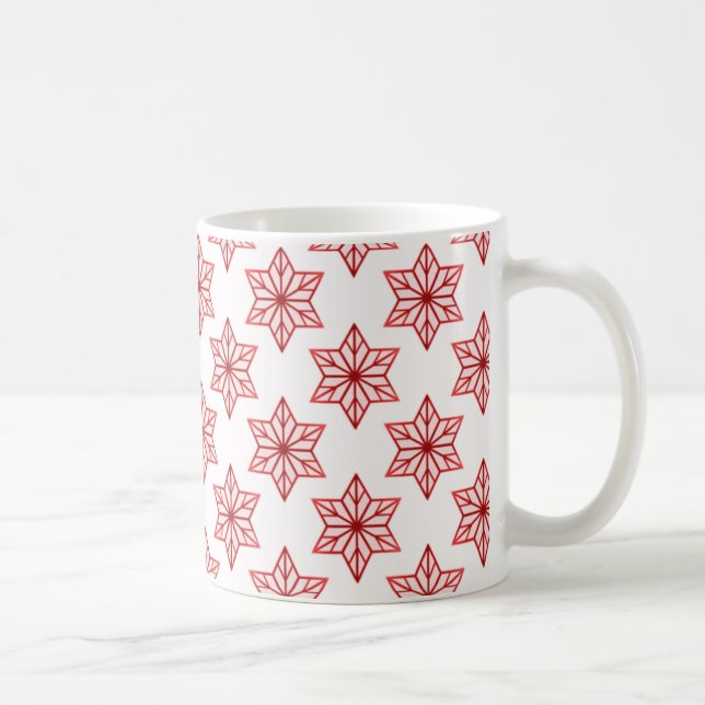 Taza De Café Vintage Starburst Mug, Crimson (Derecha)