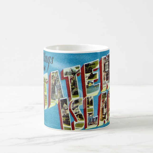 Taza De Café Vintage Staten Island NY (Centro)