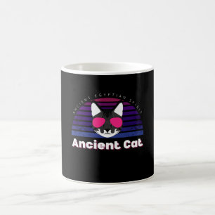 Taza De Café Vintage Sunset Egyptian Cat T Shirt