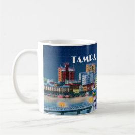 Taza De Café Vintage Tampa Florida Skyline 1940 Coffee Mug