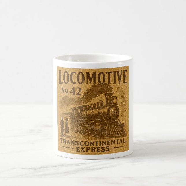 Taza De Café Vintage Transcontinental Express Train Mug (Centro)