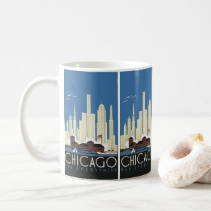 Taza De Café Vintage Travel Chicago Lo Tiene Todo Ciudad Skylin