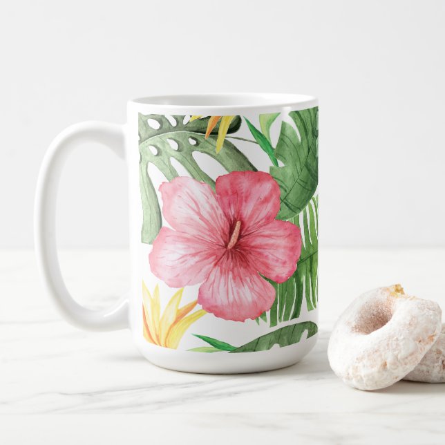 Taza De Café Vintage Tropical (Con donut)