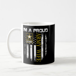 Taza De Café Vintage Una Esposa del Ejército Orgullosa Con Un R