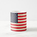 Taza De Café Vintage US Flag Coffee Mug<br><div class="desc">Estilo vintage Bandera estadounidense taza de café. Más productos con el mismo diseño disponible en mi tienda.</div>