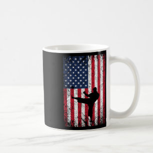 Taza De Café Vintage Uu American Flag Karate 4 De Julio De Mart