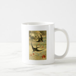 Taza De Café Vintage Valentine Barn Traga Con Corazón