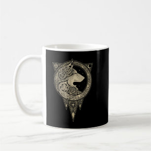 Taza De Café Vintage Vikings mitología celta fenrir Wolf